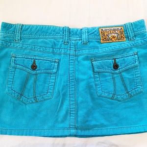 Roxy Blue Corduroy Skirt